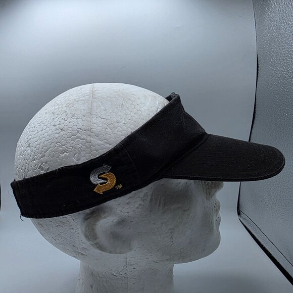 Subway Fresh Adults Black Green Visor Work Wear Adjustable Lightweight - Picture 4 of 6